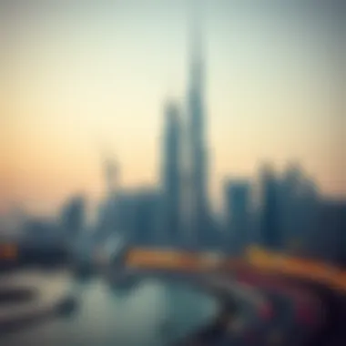 Dubai skyline with Burj Khalifa