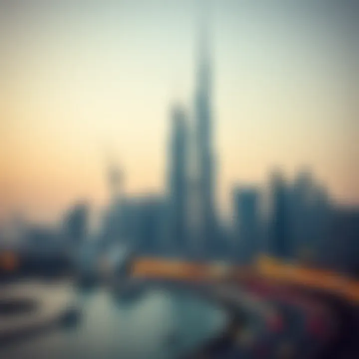 Dubai skyline with Burj Khalifa