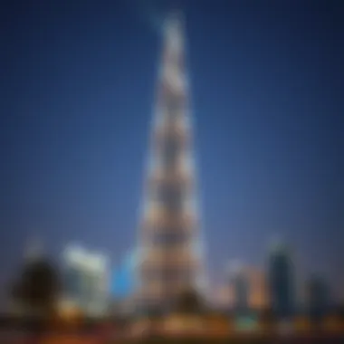 Burj Khalifa illuminated at night