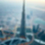 Spectacular view from the top of Burj Khalifa