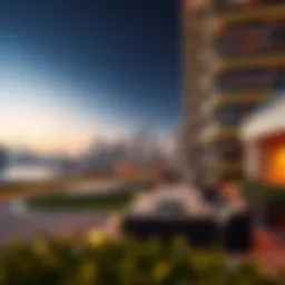 Stunning view of ADCP rental properties in Dubai skyline