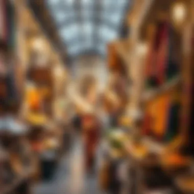 Traditional market showcasing vibrant spices and textiles