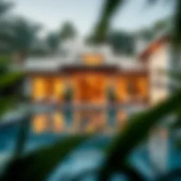 Luxurious villa with a private pool surrounded by lush greenery