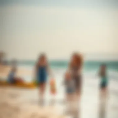 Families enjoying recreational activities at Al Mamzar Beach