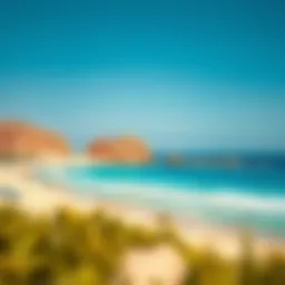 Scenic view of Al Mamzar Beach showcasing the azure waters and sandy shores