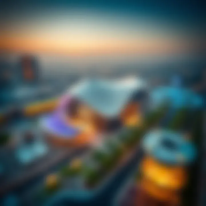 Aerial View of Al Nahda Station An aerial view of Al Nahda Station showcasing its architectural design