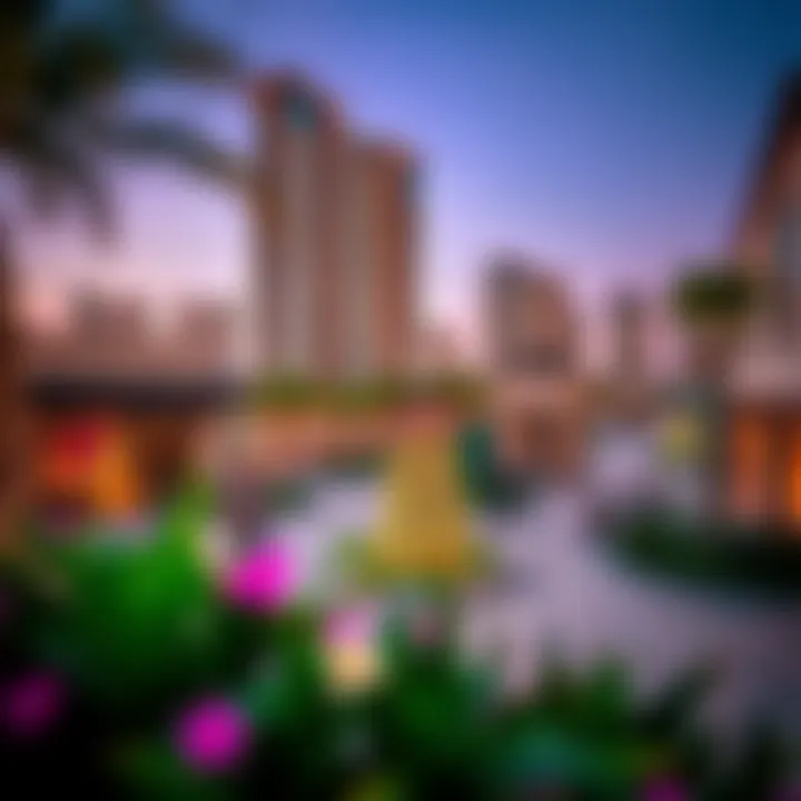 Vibrant community spaces around Al Nahda Towers