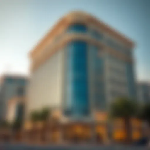 Stunning view of Al Saada Building's architectural facade