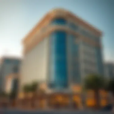 Architectural Facade of Al Saada Building Stunning view of Al Saada Building's architectural facade