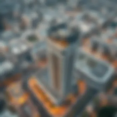 Aerial view of Al Serkal Building and its surroundings in Dubai
