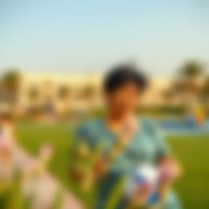 Families enjoying recreational activities at Al Twar Park