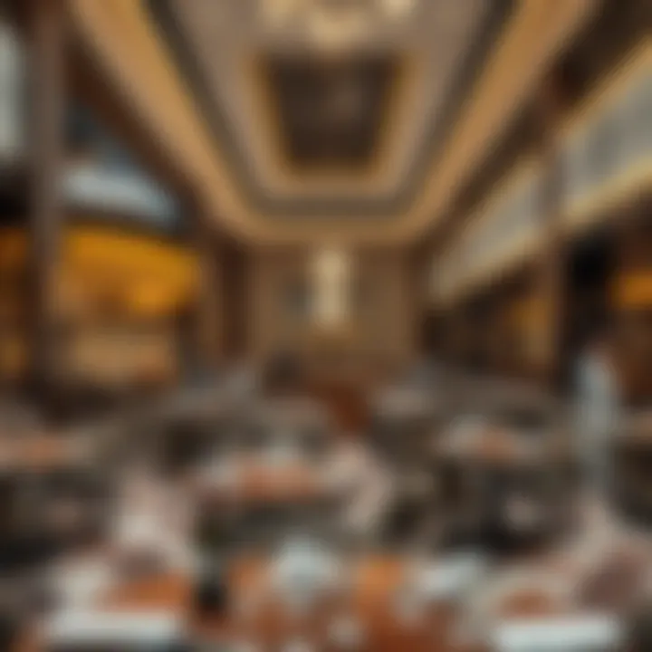 Elegant dining space in Aljimi Mall highlighting gourmet options