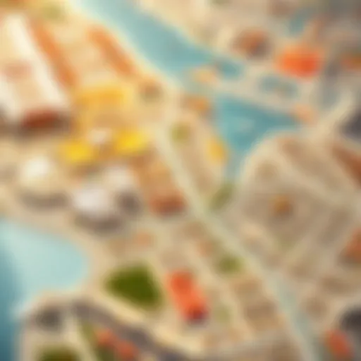 Detailed view of the Dubai 2040 Urban Master Plan highlighting zoning areas.