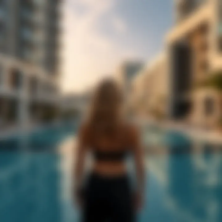 Amenities of Aqua Dimore including pool and recreational areas