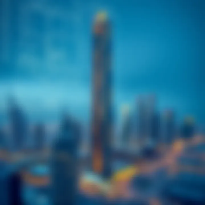 Architectural blueprint showcasing the innovative design of the Sky Tower