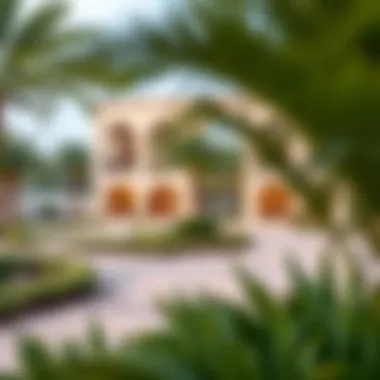 Beautiful landscaped garden surrounding Arenco Villas enhancing the outdoor experience
