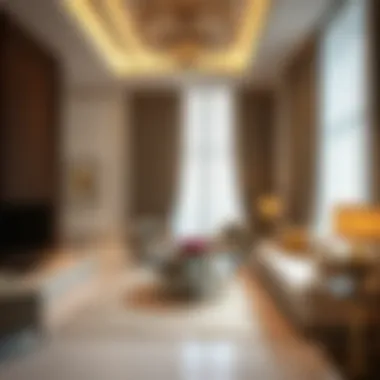 Luxurious apartment interiors reflecting contemporary design