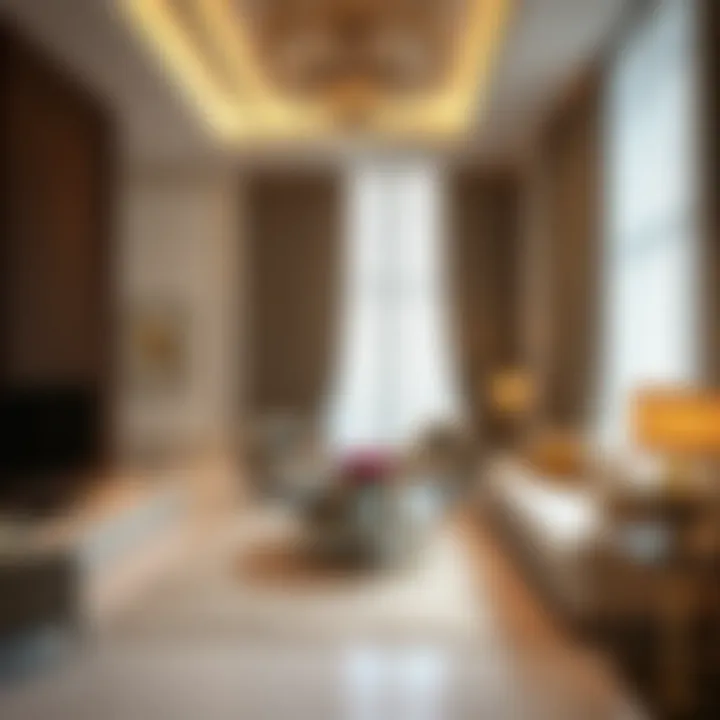 Luxurious apartment interiors reflecting contemporary design