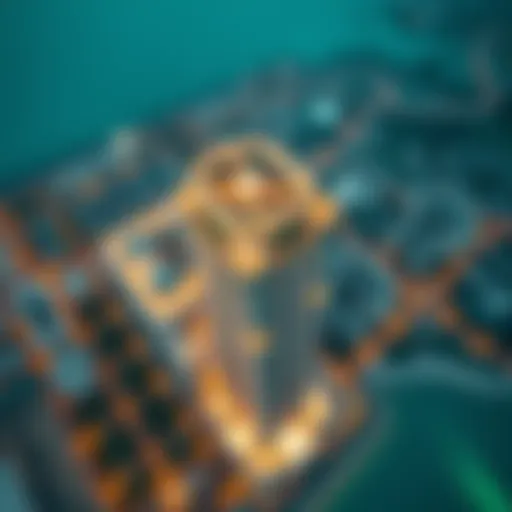 Aerial view of Binghatti West showcasing its unique design