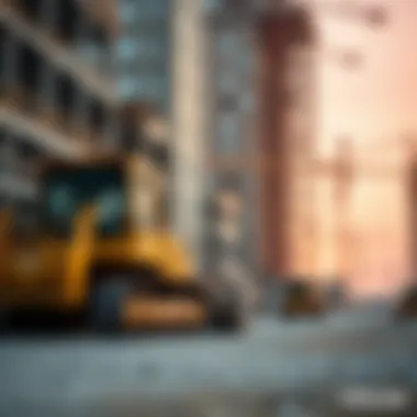 Construction site showcasing advanced machinery and technology