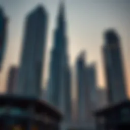 Skyscrapers representing modern architecture in Dubai
