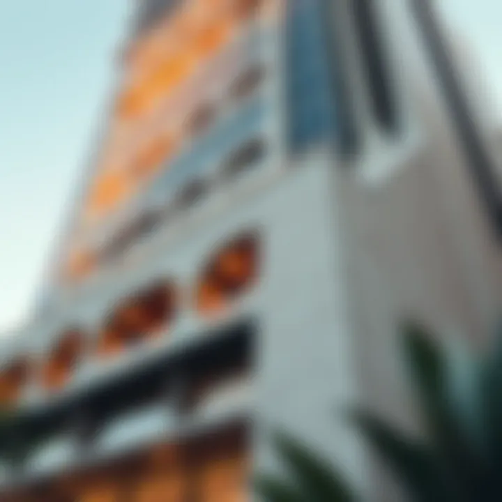 Close-up of Burj Azizi's facade highlighting its modern materials