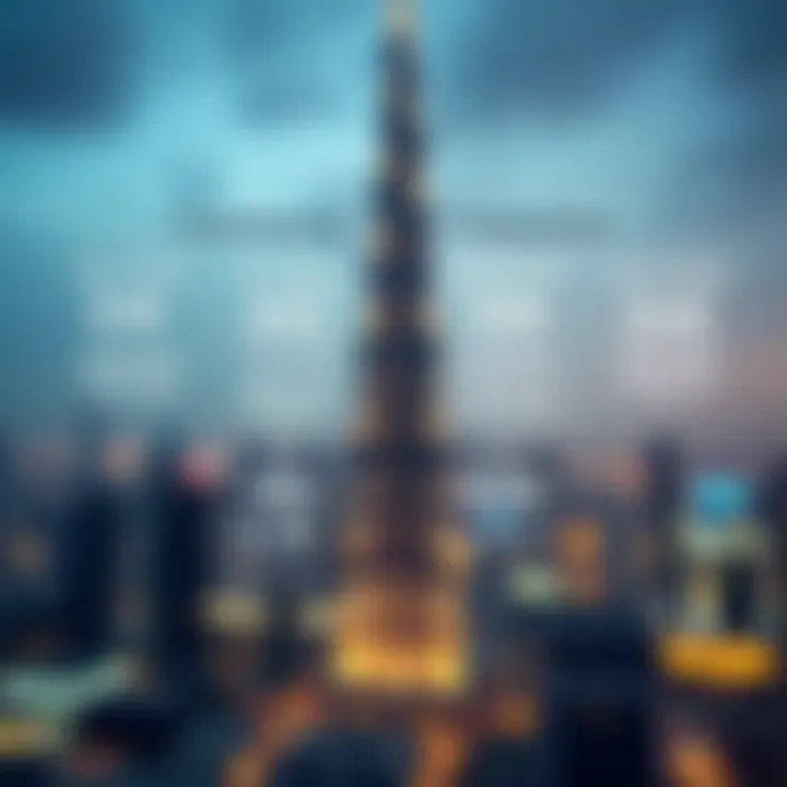 Infographic displaying construction costs and funding sources of Burj Khalifa