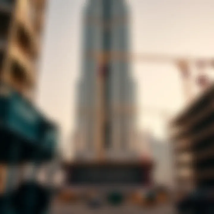 Construction phase highlighting the engineering of Burj Khalifa