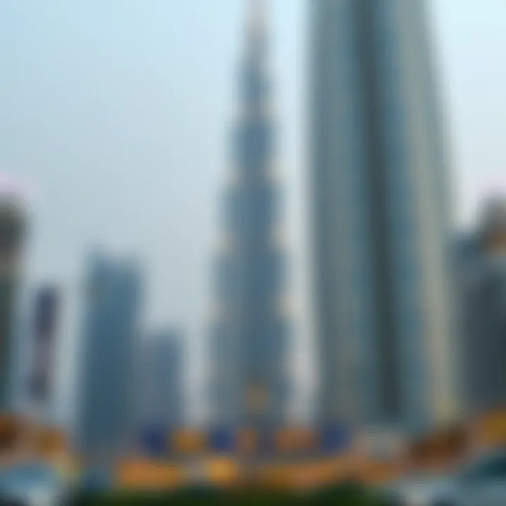 Graph illustrating the economic impact of Burj Khalifa on Dubai's real estate market