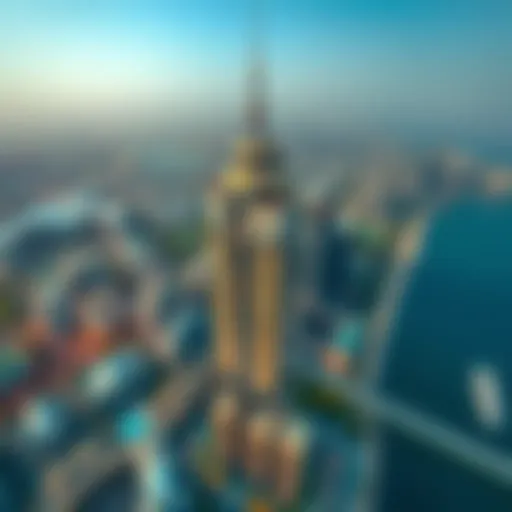 Aerial view of Capitol Tower showcasing modern architecture