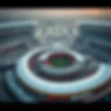 Aerial view of Carrefour Sports City showcasing its expansive layout