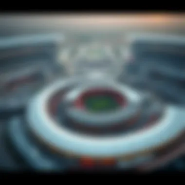 Aerial view of Carrefour Sports City showcasing its expansive layout