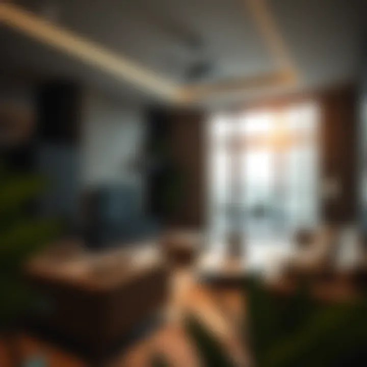 Modern apartment interior highlighting luxury living spaces