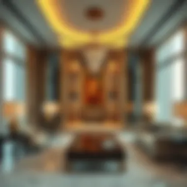 Interior features of a luxury apartment in Citadel Tower.