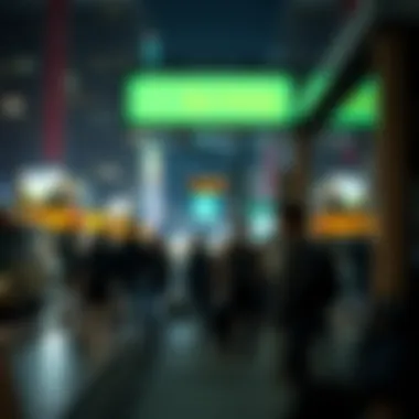 Commuters waiting at bus stop