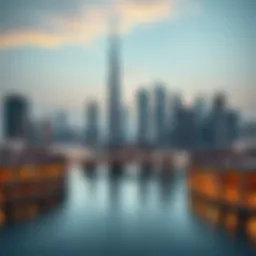 A stunning view of Dubai skyline featuring modern architecture