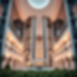 Stunning architecture of Al Manara Centre showcasing modern design