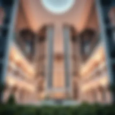 Architectural Marvel of Al Manara Centre Stunning architecture of Al Manara Centre showcasing modern design