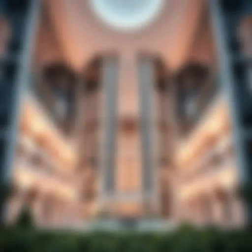 Architectural Marvel of Al Manara Centre Stunning architecture of Al Manara Centre showcasing modern design