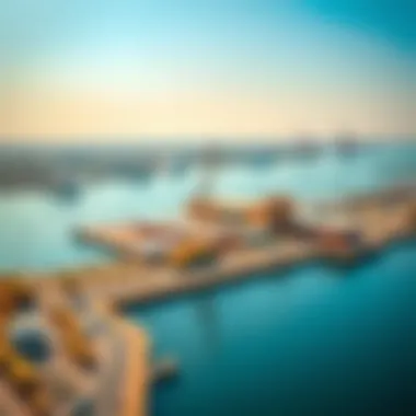 Panoramic View of Al Wasl Port Breathtaking panorama of Al Wasl Port showcasing the waterfront