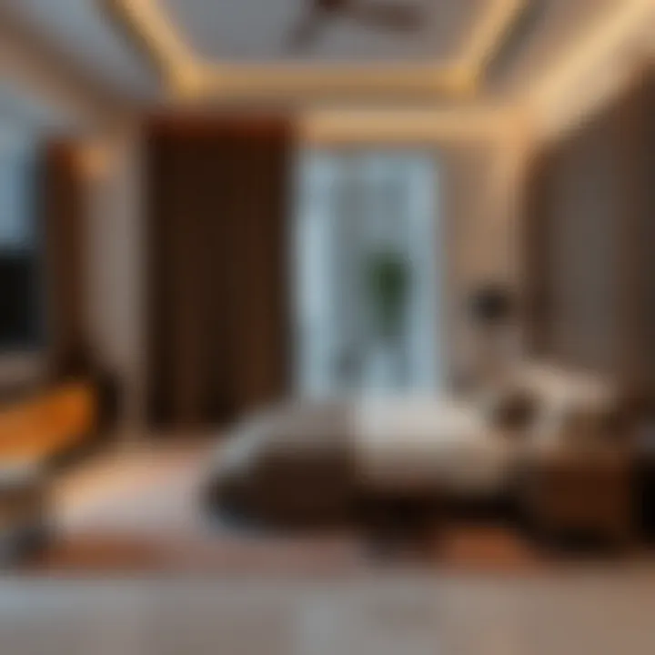 Luxurious rental room interior in Dubai
