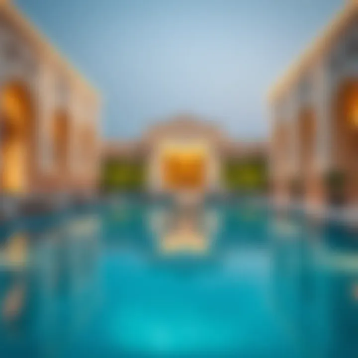 Exclusive pool area of Damac Bay Cavalli reflecting luxury and elegance