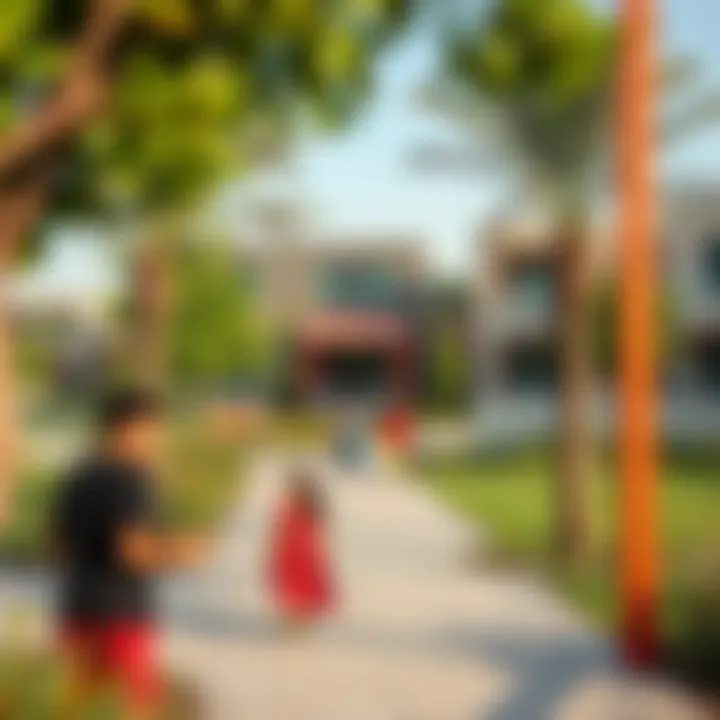 Community Park in Damac Hills 2 Vibrant community park in Damac Hills 2 with families enjoying outdoor activities
