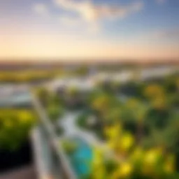 Panoramic view of Damac Hills 2 showcasing the lush greenery and modern architecture