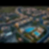 Aerial view of Damac Hills showcasing its lush landscapes and luxurious villas