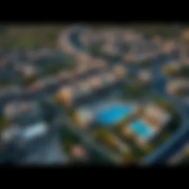 Aerial view of Damac Hills showcasing its lush landscapes and luxurious villas