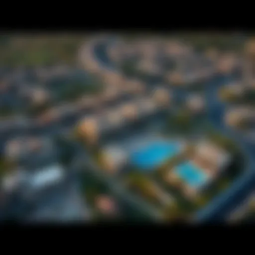 Aerial view of Damac Hills showcasing its lush landscapes and luxurious villas