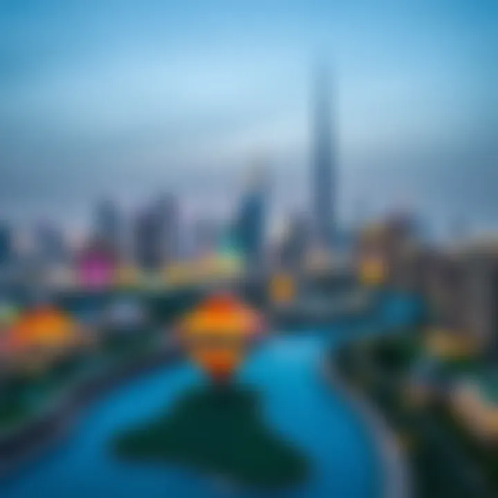 Stunning views of Dubai skyline from Damac Lincoln Park