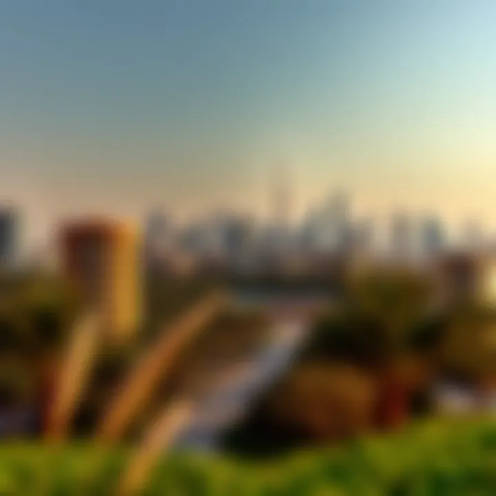 Damac Lincoln Park skyline view with Dubai backdrop