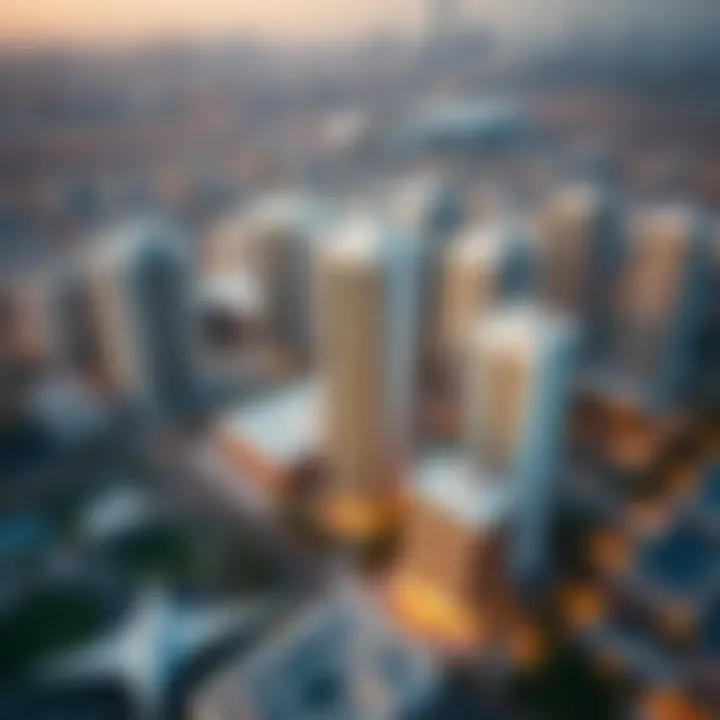 Modern Real Estate Developments in Dhied District Aerial view of contemporary real estate development in Dhied District